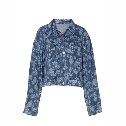 Veste en jean imprimé floral – Casual chic revisité