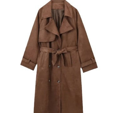 Trench-Coat Long Femme – Style Européen & Américain Chic