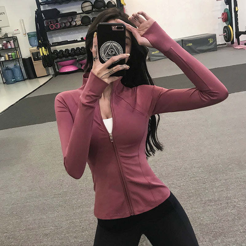 Veste de sport zippée sculptante – Élégance & performance